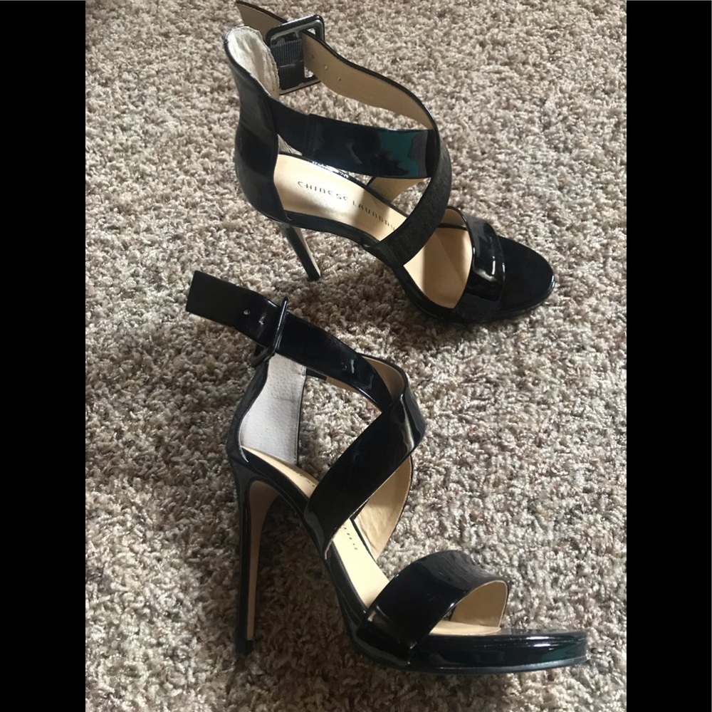 Black stiletto heels